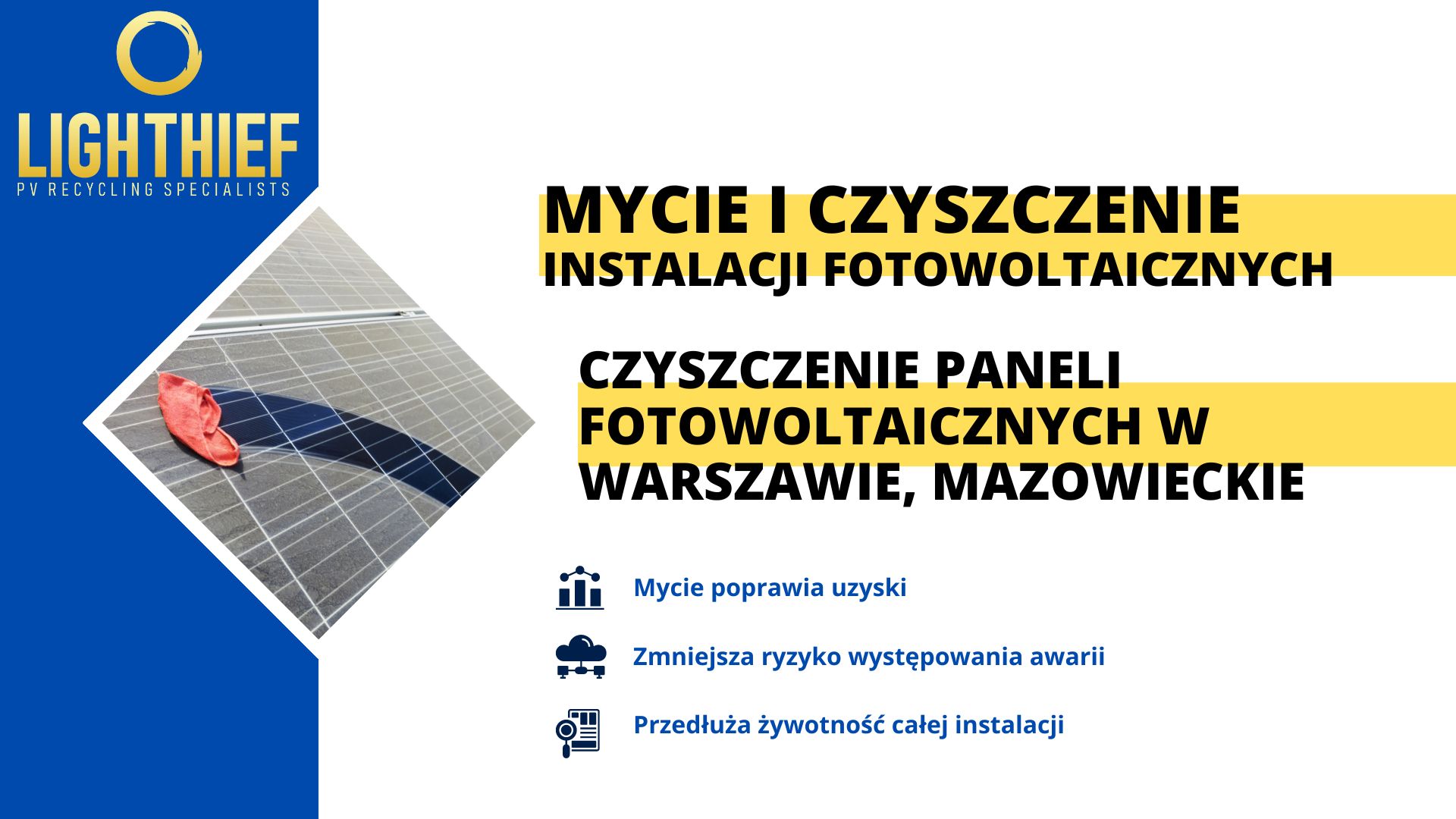 Czyszczenie paneli fotowoltaicznych w Warszawie