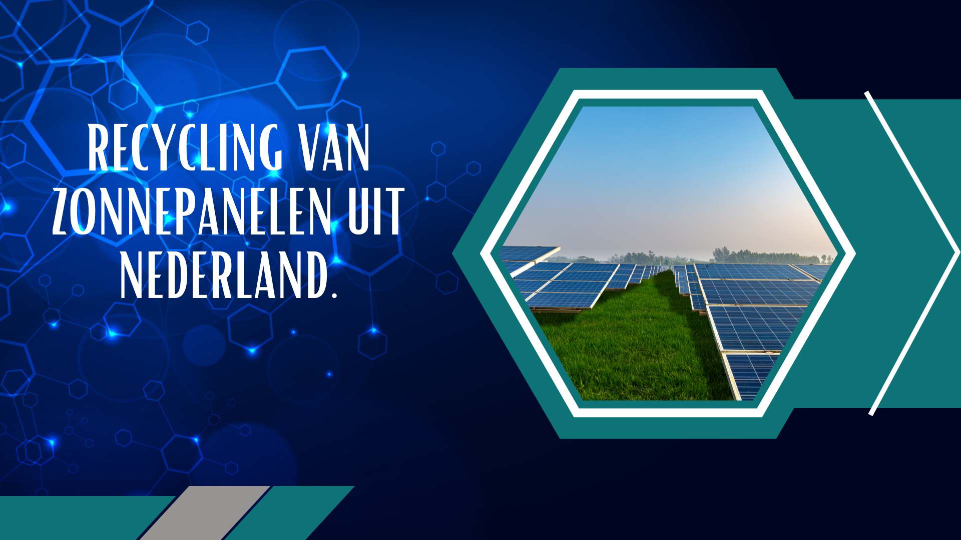 Recycling van zonnepanelen uit Nederland.